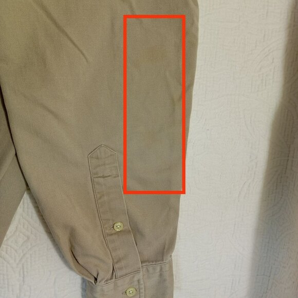 Ralph Lauren Beige Long Sleeve Button Down Shirt L - Picture 6 of 10